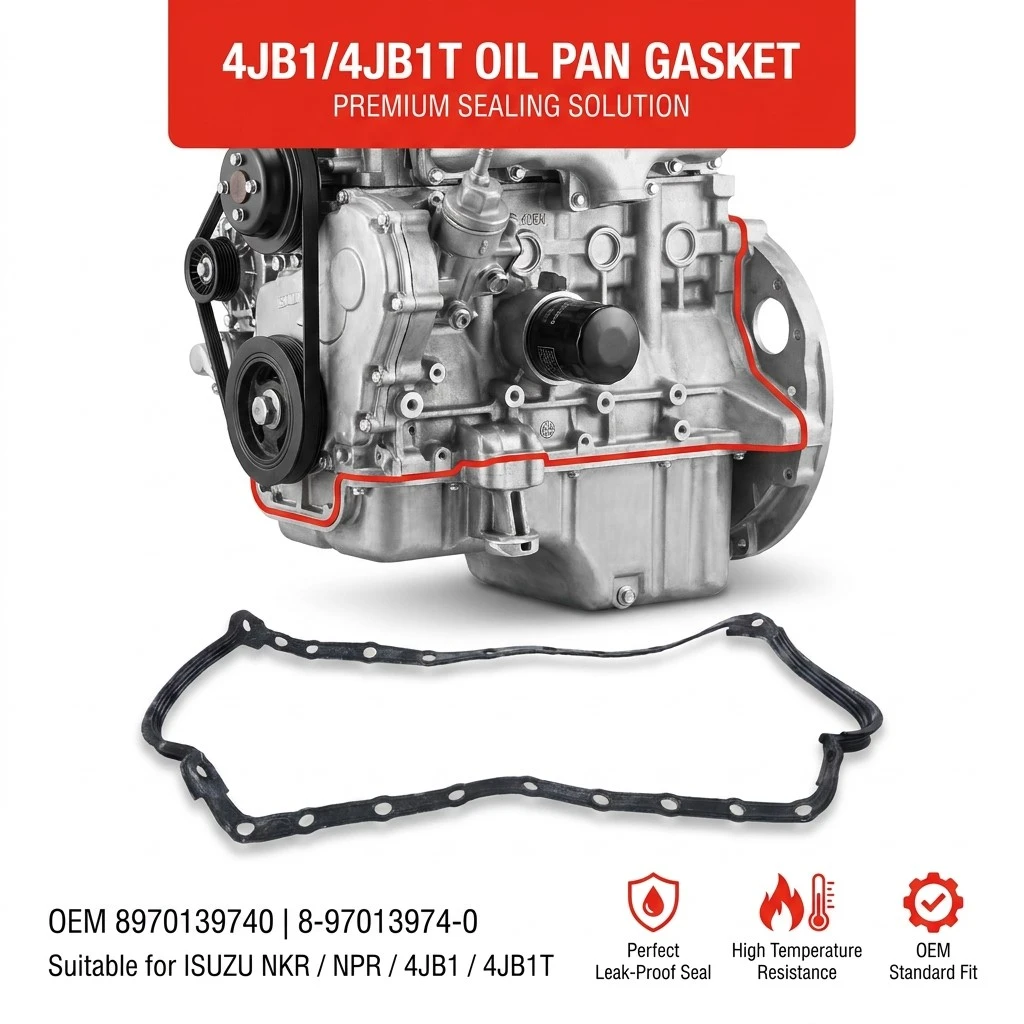 8970801940 Engine Oil Pan Seal 8970139740 Oil Pan Gasket For ISUZU NKR NPR With 4JB1 4JB1T Engine 8970801940 Engine Oil Pan Seal 8970139740 Oil Pan Gasket For ISUZU NKR NPR With 4JB1 4JB1T Engine